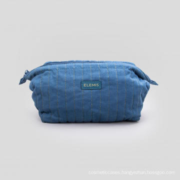 Blue Cotton Cosmetic Bag